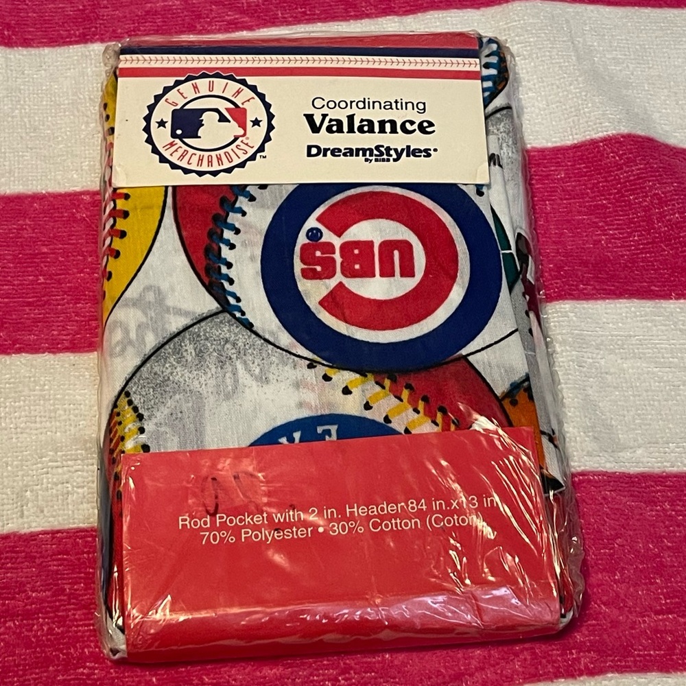 New Vintage MLB Genuine Merchandise Play Ball DreamStyles By Bibb Valance 84×13″
